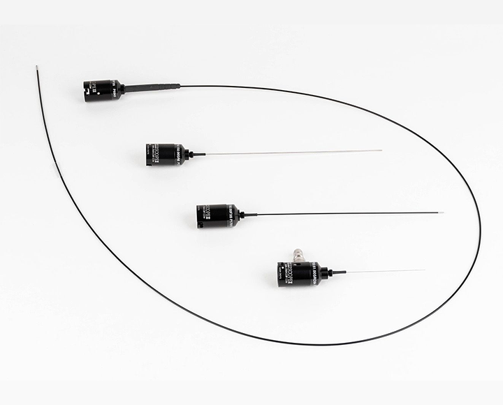 black wires with semi-rigid scopes