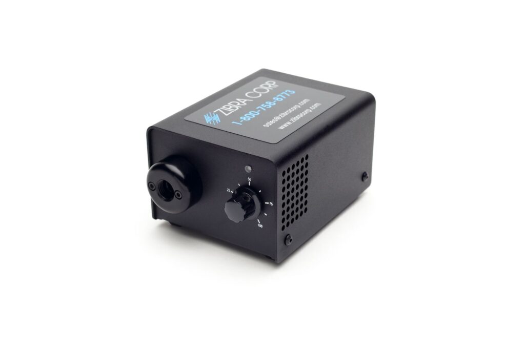 A small black box with a few knobs on it