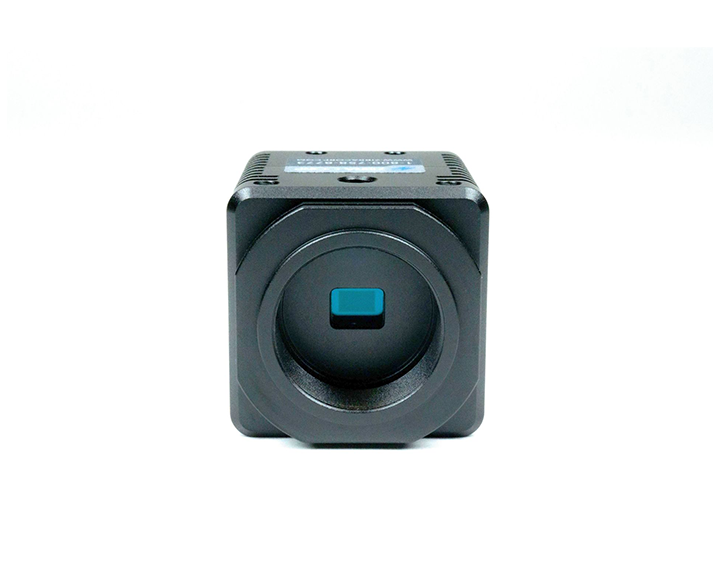 small black camera with censor on white background