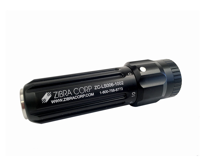 Black rectangle object with "Zibra Corp" written on it on white background
