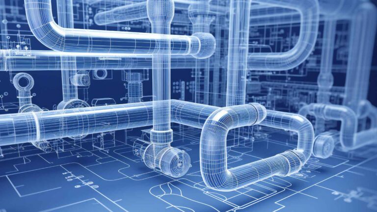 blueprint of plumbing pipes